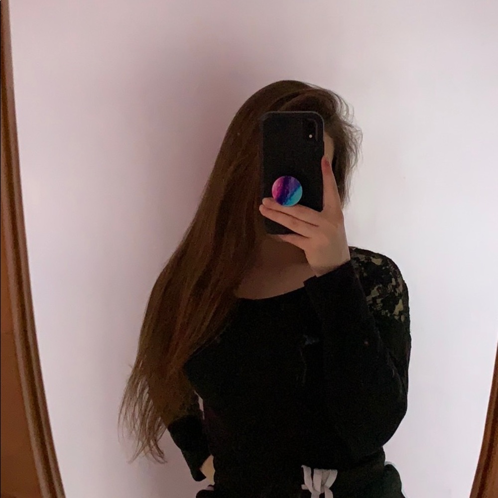 Black lace shirt
